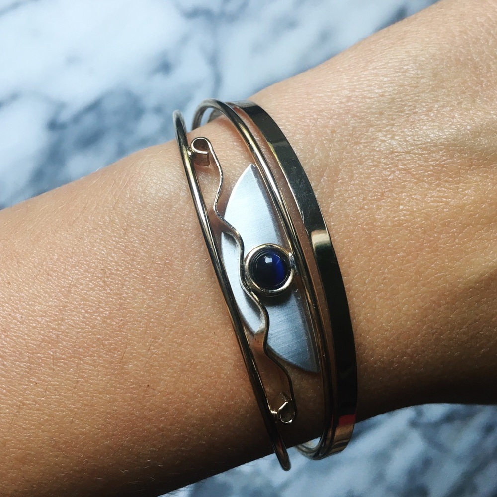 Art Deco inspired handmade bangle